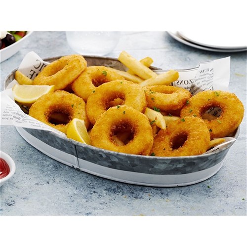 Crumbed Calamari Rings Formed