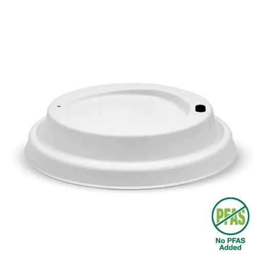 90mm Large White Plant Fibre BioCup Lid 1000pcs
