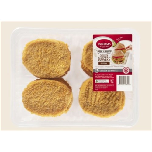 Chicken Burger Crumbed Halal 100g x 1kg