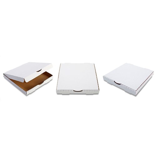 Pizza Boxes 13" WHITE Single Fold