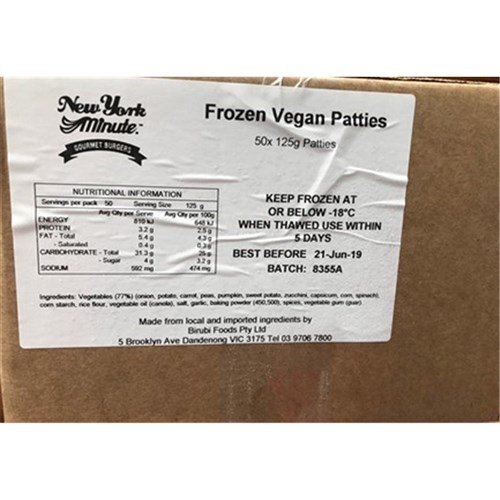 Vegan Burger Luxury Gluten Free 24pcs