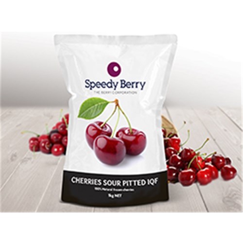 Frozen Cherries Red Sour Pitted IQF 1kg
