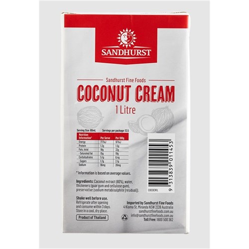 Coconut Cream 1L Tetra Pak