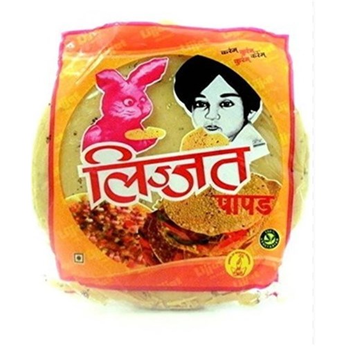 Pappadums Lijjat Jeera 200g Sleeve