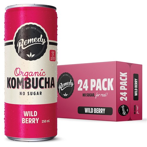 Wild Berry Kombucha Can (24x250ml)