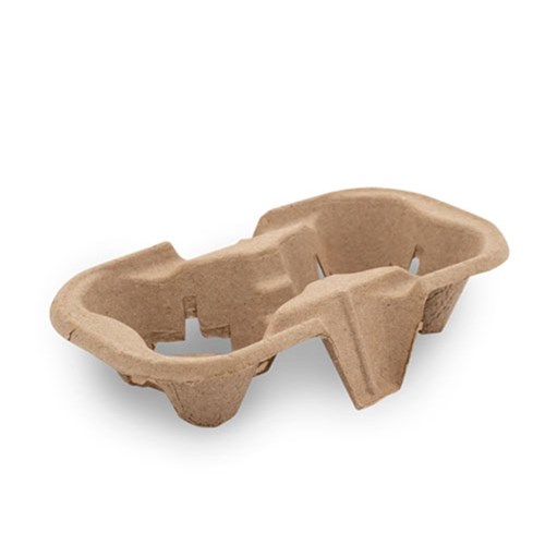Moulded Fibre 2 Cup Carry Tray 500pcs