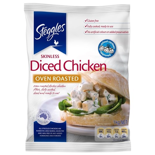 Diced Skinless Oven Roasted Chicken Meat 