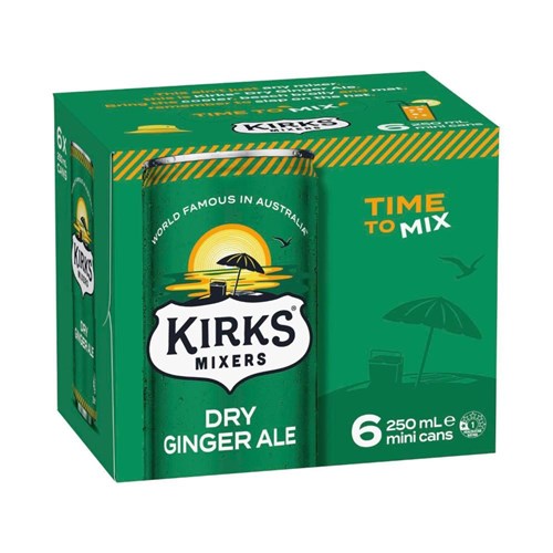 Soft Drink - Cans Dry Ginger Ale (6x250ml) 
