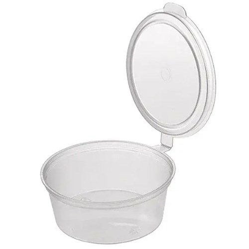 35ml Plastic Sauce Cup Hinged Lid 1000pc